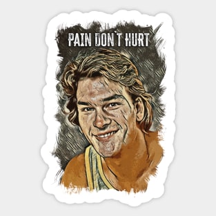 PAIN DON`T HURT / Road House / Patrick Swayze Fan Art Abstract Portrait Sticker